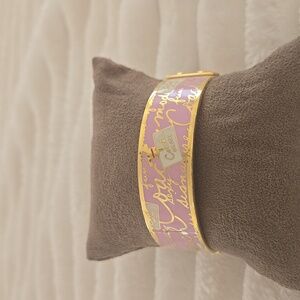 COACH Gold and Pink Enamel Bracelet